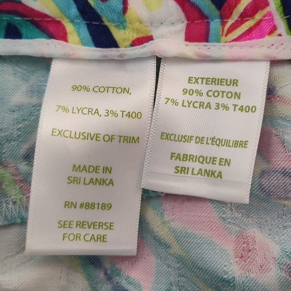 Lilly Pulitzer Multicolor Paisley Print Stretch Pants - Picture 4 of 5